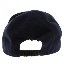 Pre Owned Giorgio Armani Navy Blue Logo Embroidered Baseball Cap L ( Size 58 )