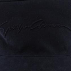 Pre Owned Giorgio Armani Navy Blue Logo Embroidered Baseball Cap L ( Size 58 )