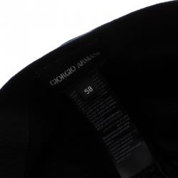 Pre Owned Giorgio Armani Navy Blue Logo Embroidered Baseball Cap L ( Size 58 )