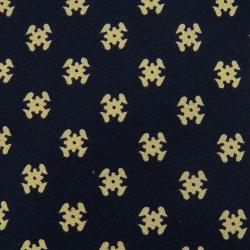 Pre Owned Giorgio Armani Navy Blue Silk Printed Tie