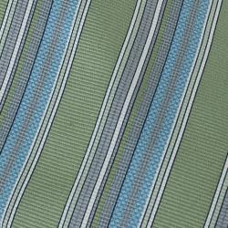Pre Owned Giorgio Armani Green Striped Silk Tie