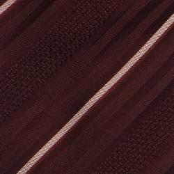 Pre Owned Giorgio Armani Burgundy Silk Striped Tie