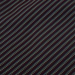 Pre Owned Giorgio Armani Burgundy Striped Silk Tie