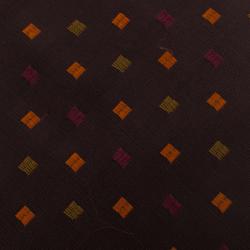 Pre Owned Giorgio Armani Burgundy Diamond Embroidered Traditional Silk Tie