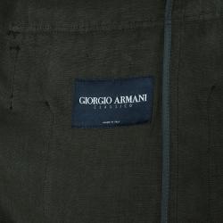 Pre Owned Giorgio Armani Mens Olive Green Jacket L