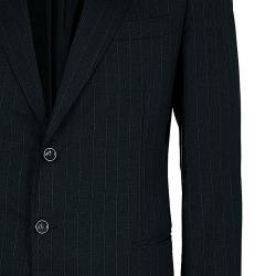 Giorgio Armani Men's Charcoal Grey Pinstripe Suit XL