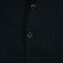 Giorgio Armani Men's Charcoal Grey Pinstripe Suit XL