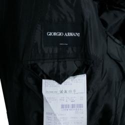 Giorgio Armani Men's Charcoal Grey Pinstripe Suit XL