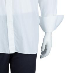 Giorgio Armani White Cotton Long Sleeve Buttondown Tuxedo Shirt L