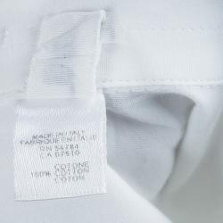 Giorgio Armani White Cotton Long Sleeve Buttondown Tuxedo Shirt L