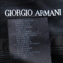 Giorgio Armani Grey Striped Wool Blazer L