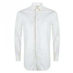 Giorgio Armani Cream Long Sleeve Button Front Shirt L