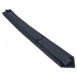 Givenchy Grey Silk Striped Tie