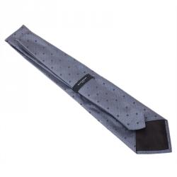 Givenchy Grey Silk Dotted Tie