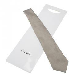 Givenchy Grey Textured Silk Tie