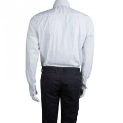 Givenchy White Striped Long Sleeve Button Front Shirt L