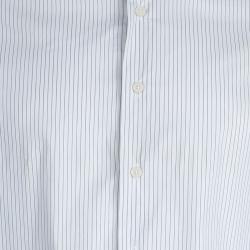 Givenchy White Striped Long Sleeve Button Front Shirt L