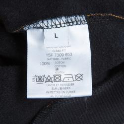 مملوكة مسبقًا بلوفر جيفنشي كوبان فيت قطن طباعة لهيب مقاس L