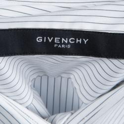 Givenchy White Striped Long Sleeve Button Front Shirt L
