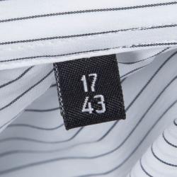 Givenchy White Striped Long Sleeve Button Front Shirt L