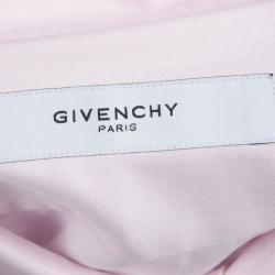 Givenchy Pink Herringbone Cotton Long Sleeve Button Front Shirt L 