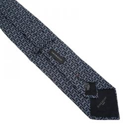 Givenchy Blue and White Printed Silk Tie