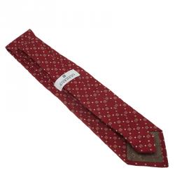 Givenchy Red Logo Silk Tie