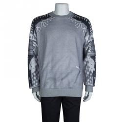 مملوكة مسبقًا سويتشيرت جيفنشي رصاصي رباط مطبوع L