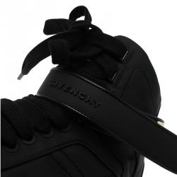 Pre Owned Givenchy Black Leather High Top Sneakers Size 44