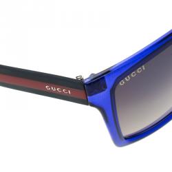 Pre Owned Gucci Blue GG 1013/S Square Sunglasses