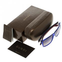 Pre Owned Gucci Blue GG 1013/S Square Sunglasses