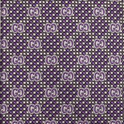 Pre Owned Gucci Purple Silk Linen GG Tie