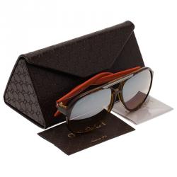 Pre Owned Gucci Tortoise Frame GG1627 Aviators