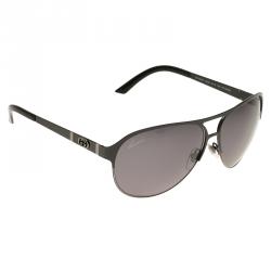 Pre Owned Gucci Black GG4233 Half Rimmed Aviators