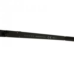 Pre Owned Gucci Black GG4233 Half Rimmed Aviators