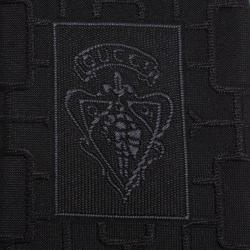 مملوكة مسبقًا ربطة عنق غوتشي حرير أسود مغزول بنقوش هندسية