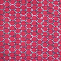 Pre Owned ربطة عنق غوتشي حرير وردي طباعة هورسبيت