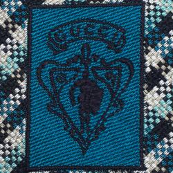 مملوكة مسبقًا ربطة عنق غوتشي حرير مغزول أزرق كاروهات