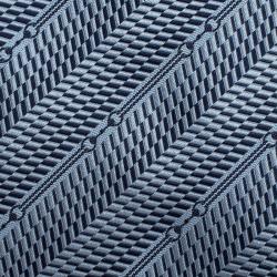 Pre Owned ربطة عنق غوتشي حرير أزرق مغزول مونوغرامي مخطط