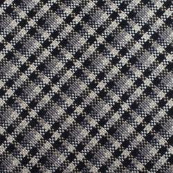 Pre Owned ربطة عنق غوتشي حرير رصاصي وأسود مونوكرومية كاروهات