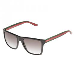 مملوكة مسبقًا Gucci Black GG 3535/S Web Rectangle Sunglasses