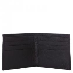 Gucci Black Pebbled Leather Bi-Fold Wallet