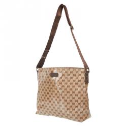 Gucci Beige/Ebony GG Crystal Coated Canvas Messenger Bag