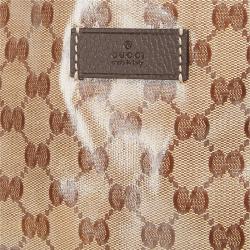 Gucci Beige/Ebony GG Crystal Coated Canvas Messenger Bag