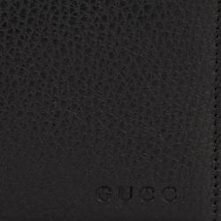 Gucci Black Pebbled Leather Bi-Fold Wallet