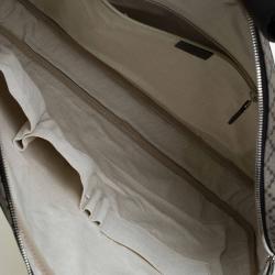 Gucci Black/Beige Diamante Canvas Briefcase Bag