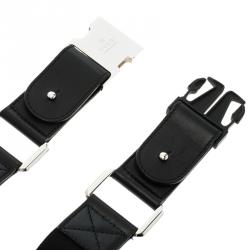 Pre Owned حزام غوتشي استك مطاط وجلد أسود 85 سم