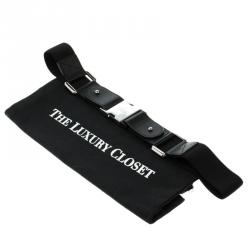 Pre Owned حزام غوتشي استك مطاط وجلد أسود 85 سم