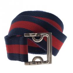 Pre Owned Gucci Web Detail Canvas Belt 95CM