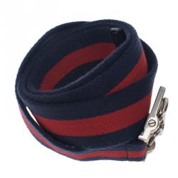 Pre Owned Gucci Web Detail Canvas Belt 95CM